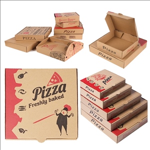 Kraft Paper Pizza Box Take Out Pizza Container